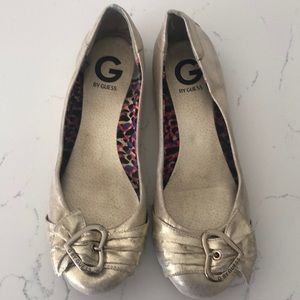 G by Guess gold flats size 8.